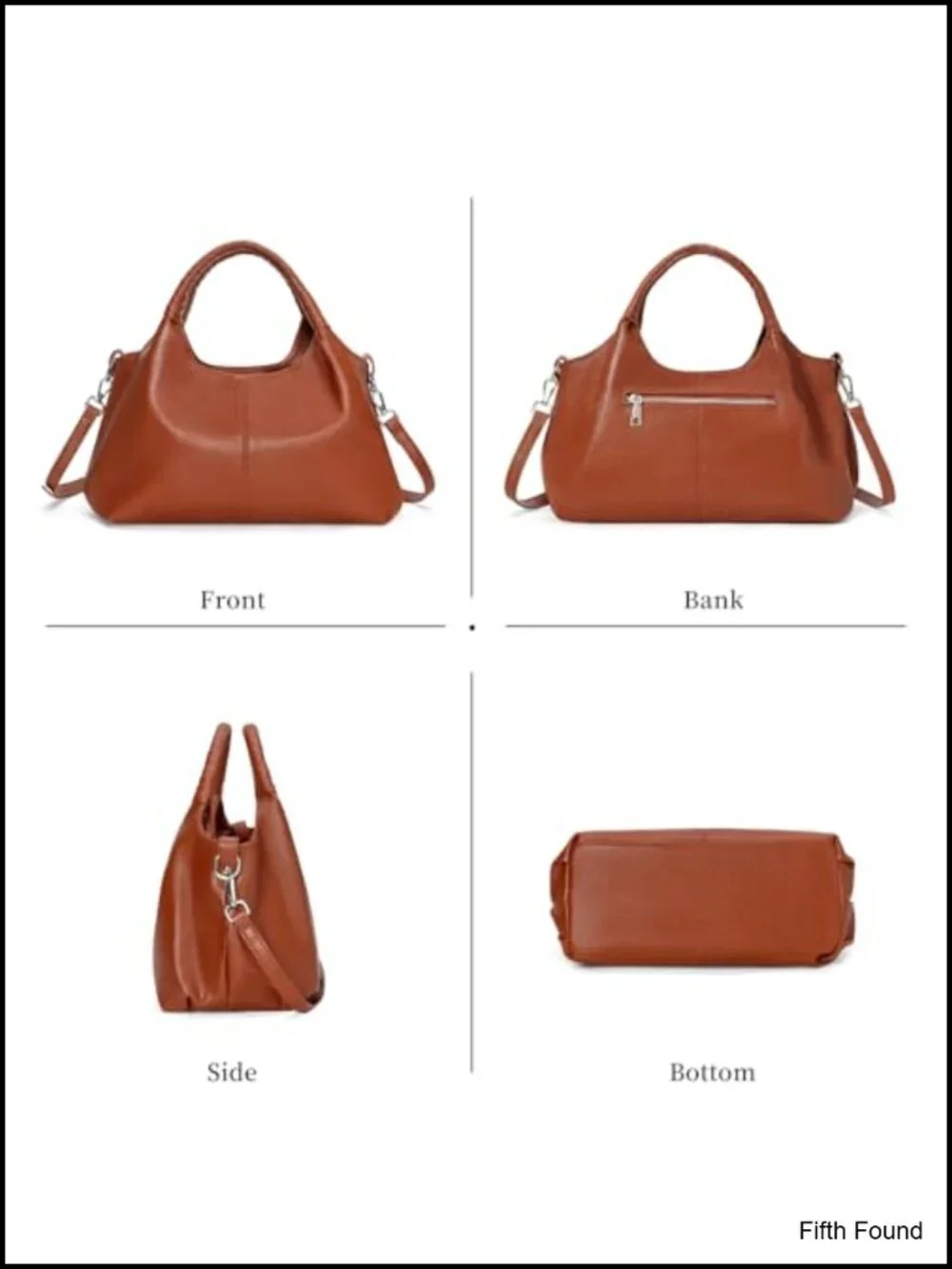 PU Leather Medium Hobo Shoulder Bag with Top Handle Adjustable Strap